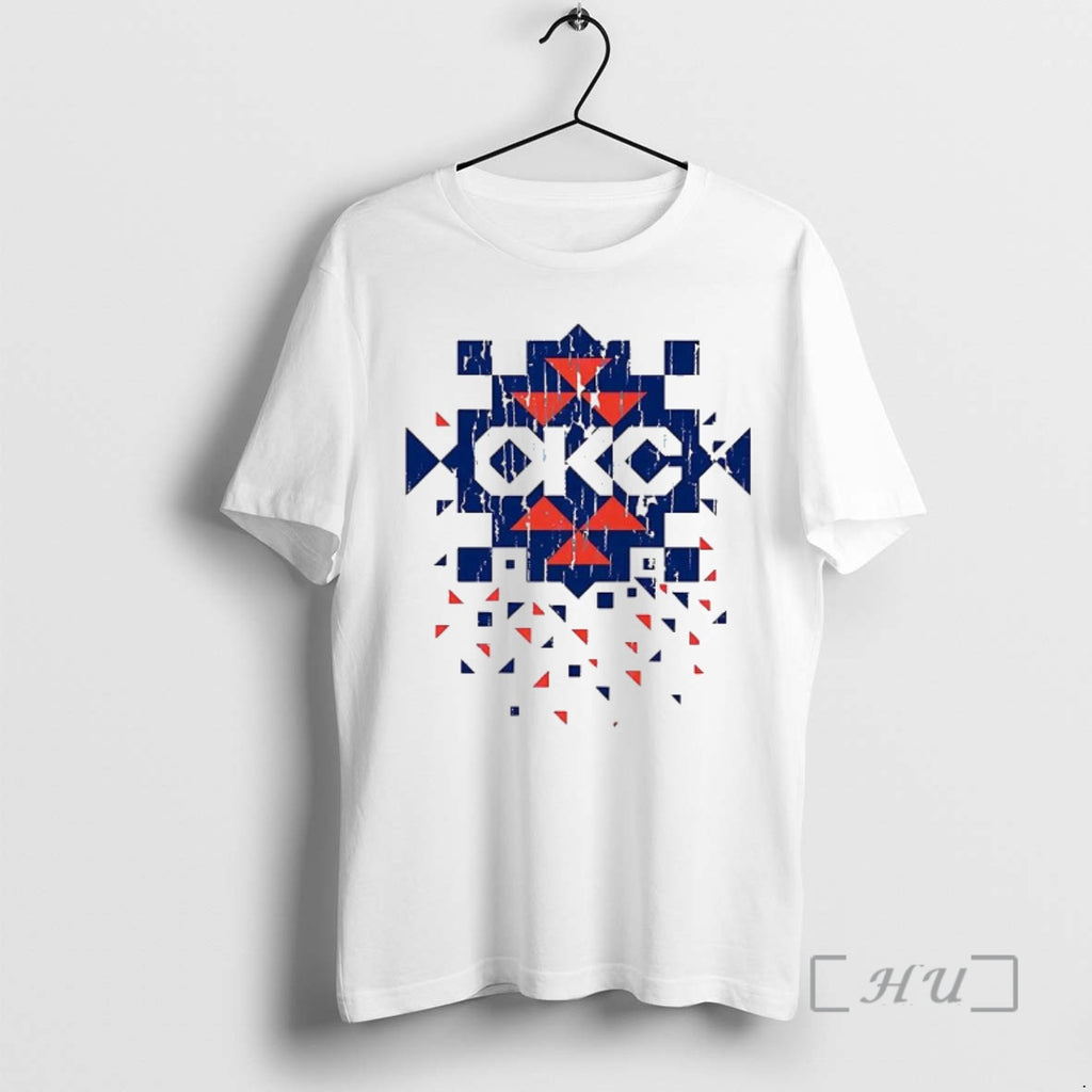 Officials Okc Thunder Diamond Pattern Native T-Shirts, Hoodie, Sweatshirt | PureTeeCo.com