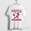 Officials Oklahoma Sooners Football Baker Mayfield Heisman Winner Trophy 2017 Circle Premium T Shirts Sweater Hoodie,...