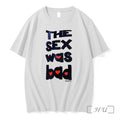 Officials Omighty The Sex Was Bad Glitter Hearts Graphic White