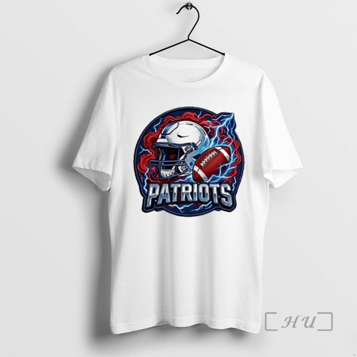 Officials Patriots Football Helmet Lightning Bolt Red Smoke Badge T-Shirts, Hoodie, Sweatshirt | PureTeeCo.com