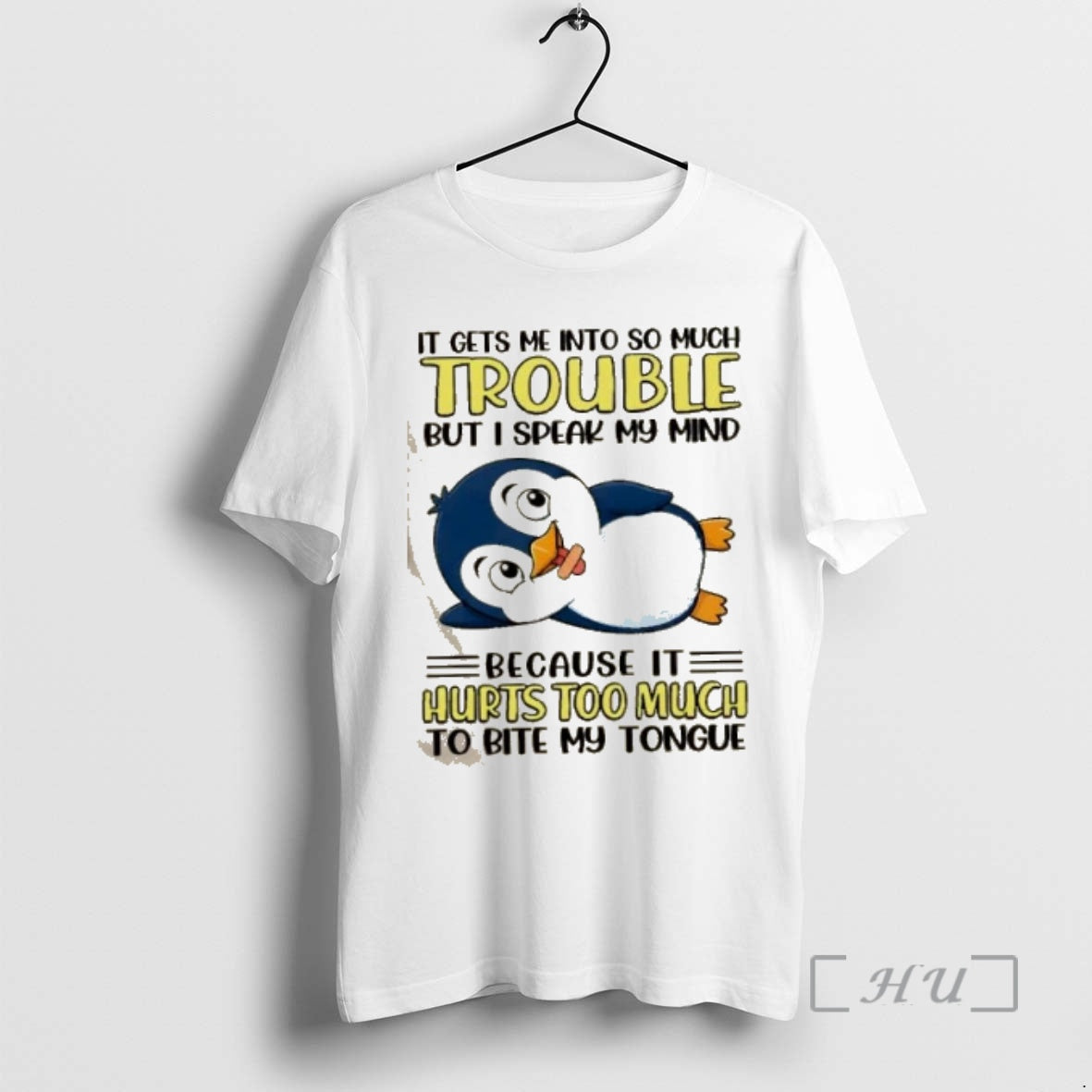 Officials Penguin It Gets Me Into So Much Trouble But I Speak My Mind Because T-Shirts, Hoodie, Sweatshirt | PureTeeCo.com