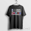 Officials Philadelphia Sports Teams Logos Flag Tee
