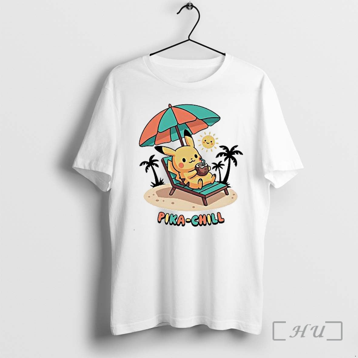 Officials Pikachu Pika Chill Beach Vacation Coconut Meme