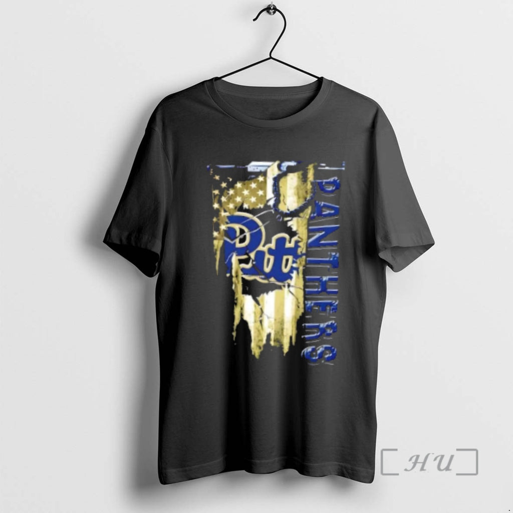 Officials Pittsburgh Panthers Football Battle Shattered Usa Flag Rip Design T-Shirts, Hoodie, Sweatshirt | PureTeeCo.com