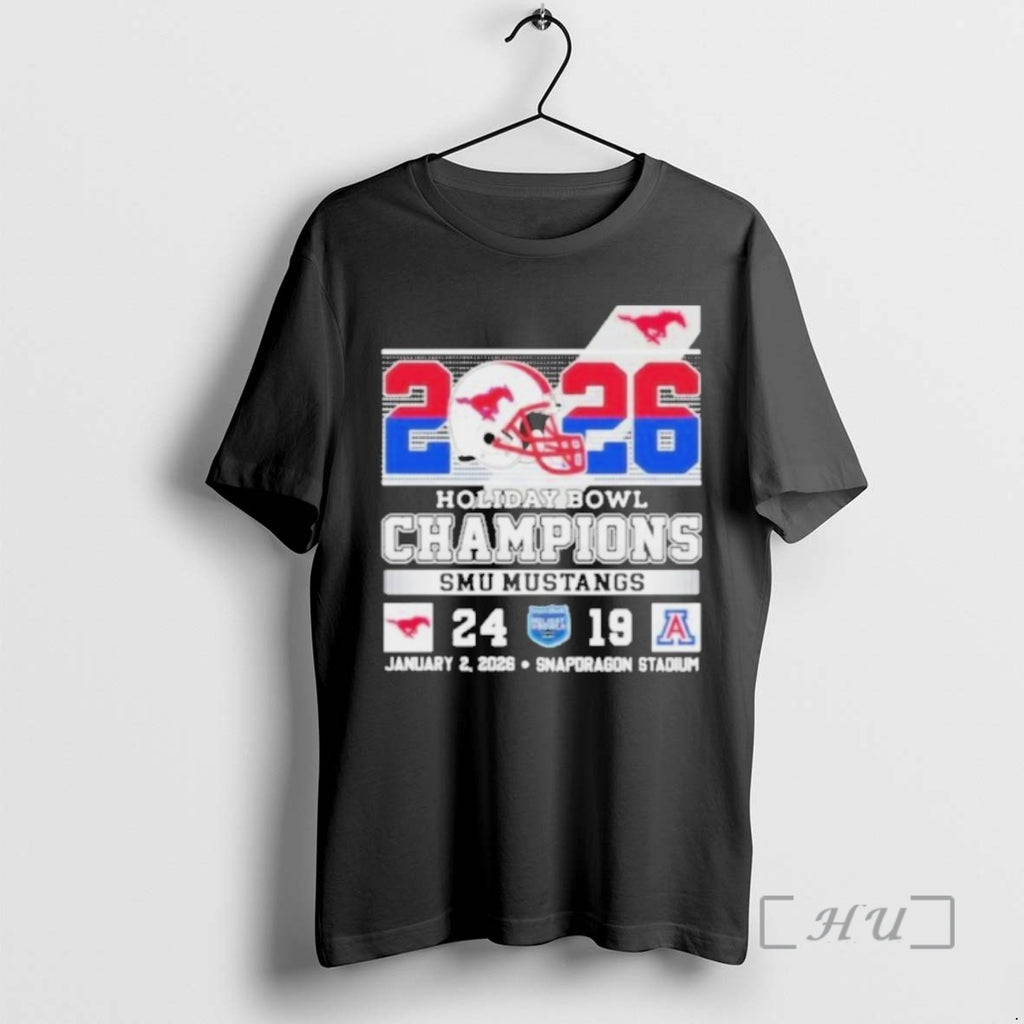 Officials Pretty Smu Mustangs Beat Arizona Wildcats At Holiday Bowl Champions 2026 Premium T Shirts Hoodie, Sweatshirt