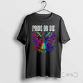 Officials Pride Or Die Skull Rainbow Graphic T-Shirts, Hoodie, Sweatshirt | PureTeeCo.com