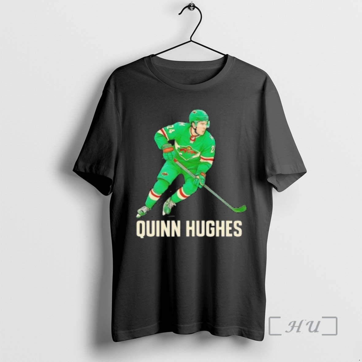 Officials Quinn Hughes Minnesota Wild Circle Black T-Shirts, Hoodie, Sweatshirt | PureTeeCo.com