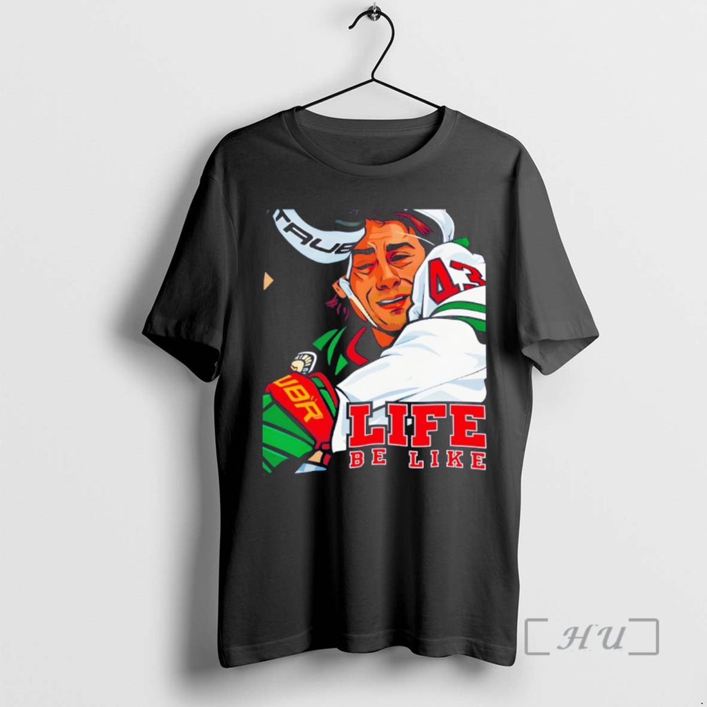 Officials Quinn Hughes Minnesota Wild Life Be Like A Punch In The Face Premium T-Shirts, Hoodie, Sweatshirt | PureTeeCo.com