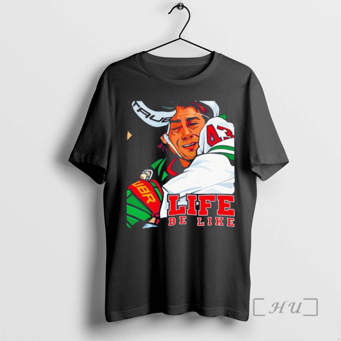 Officials Quinn Hughes Minnesota Wild Life Be Like A Punch In The Face Premium T-Shirts, Hoodie, Sweatshirt | PureTeeCo.com