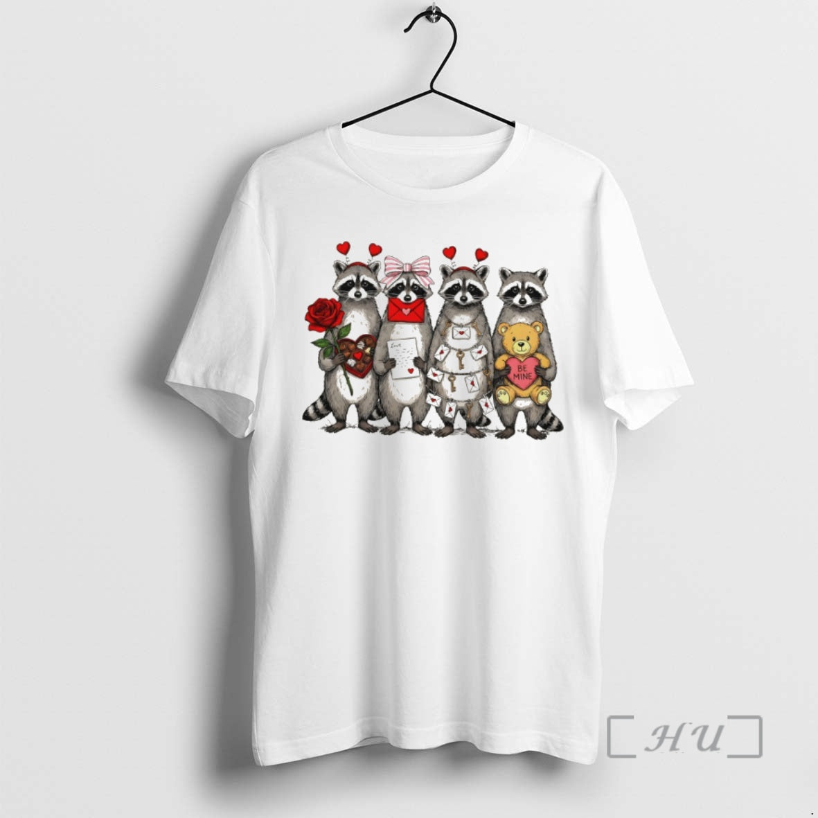 Officials Raccoon Funny Coquette Love Valentines Day T-Shirts, Hoodie, Sweatshirt | PureTeeCo.com