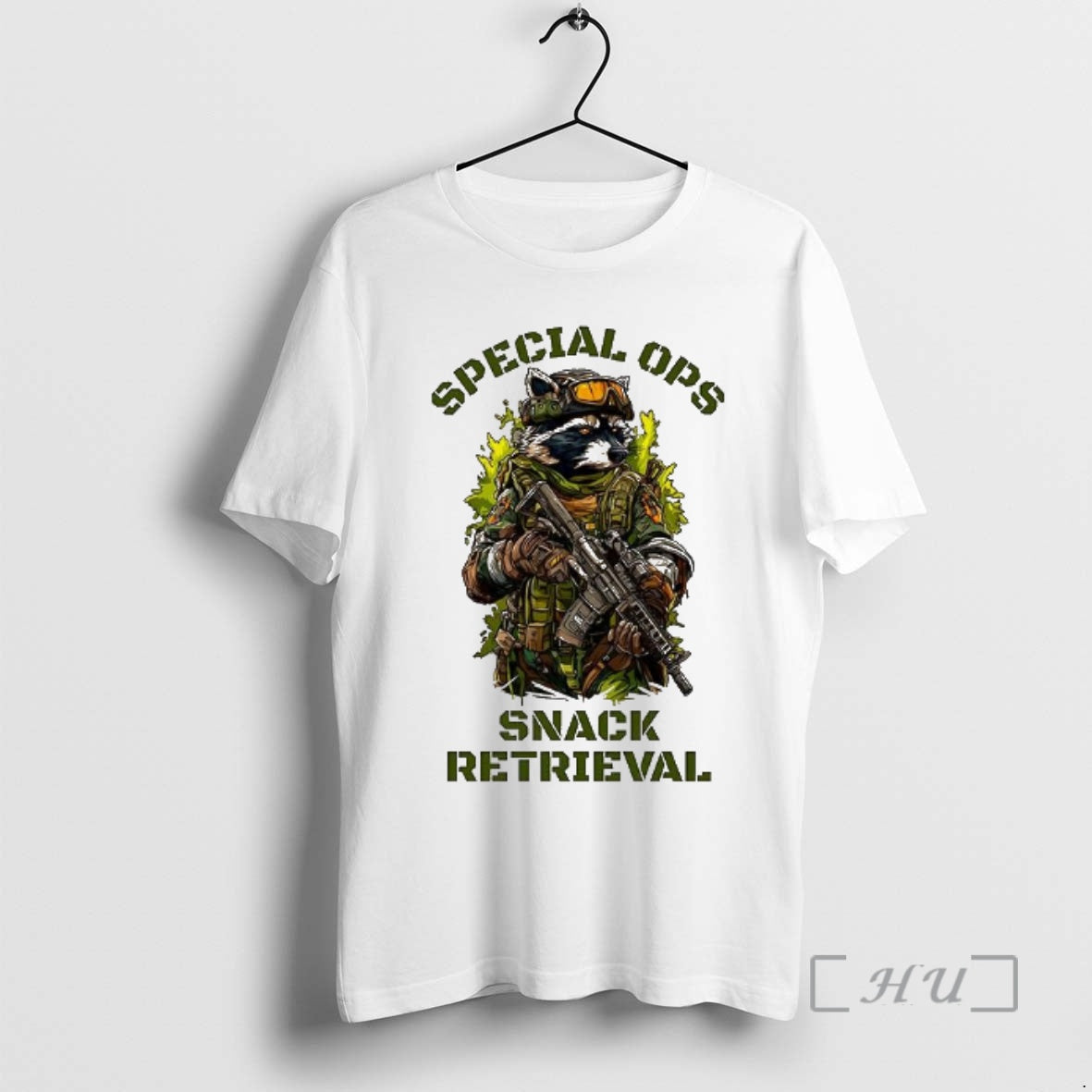 Officials Raccoon In Combat Gear Special Ops Snack Retieval T-Shirts, Hoodie, Sweatshirt | PureTeeCo.com