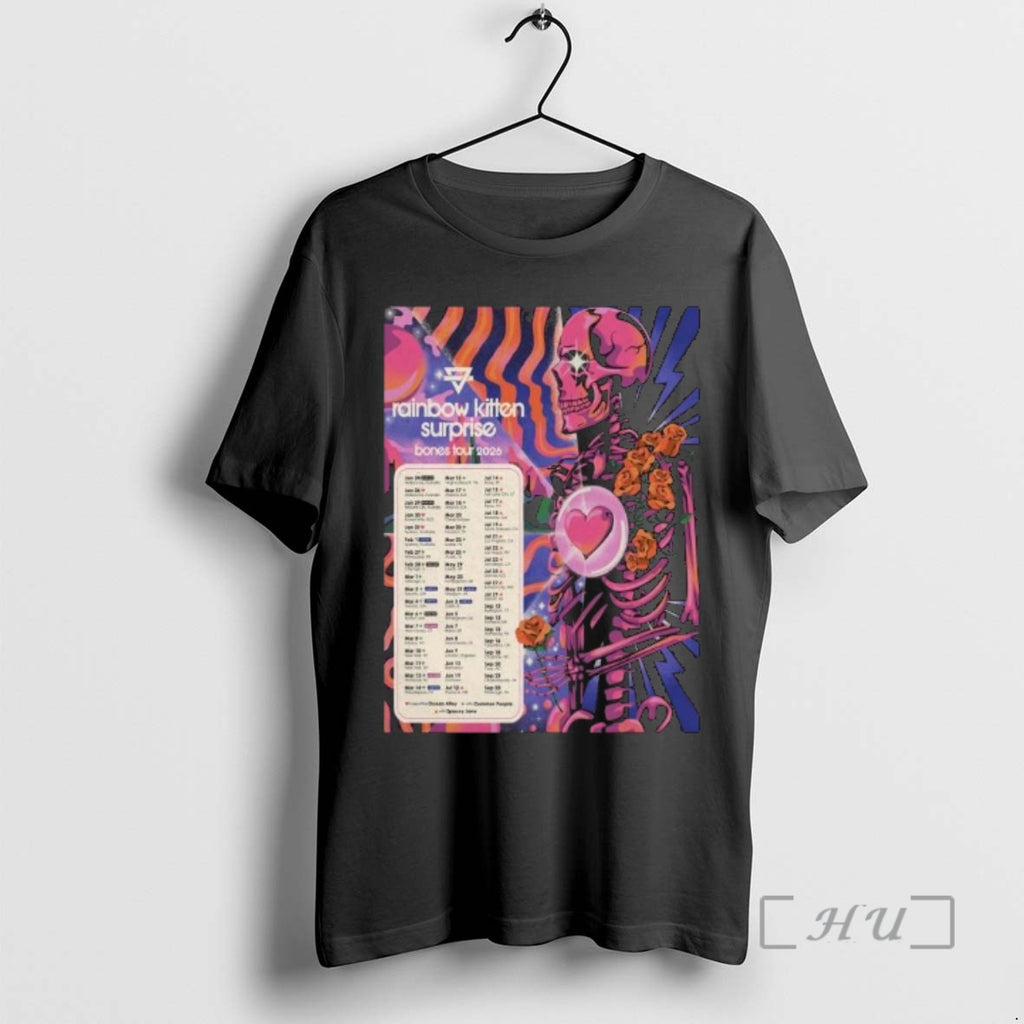 Officials Rainbow Kitten Surprise Tour Bones 2026 T-Shirts, Hoodie, Sweatshirt | PureTeeCo.com