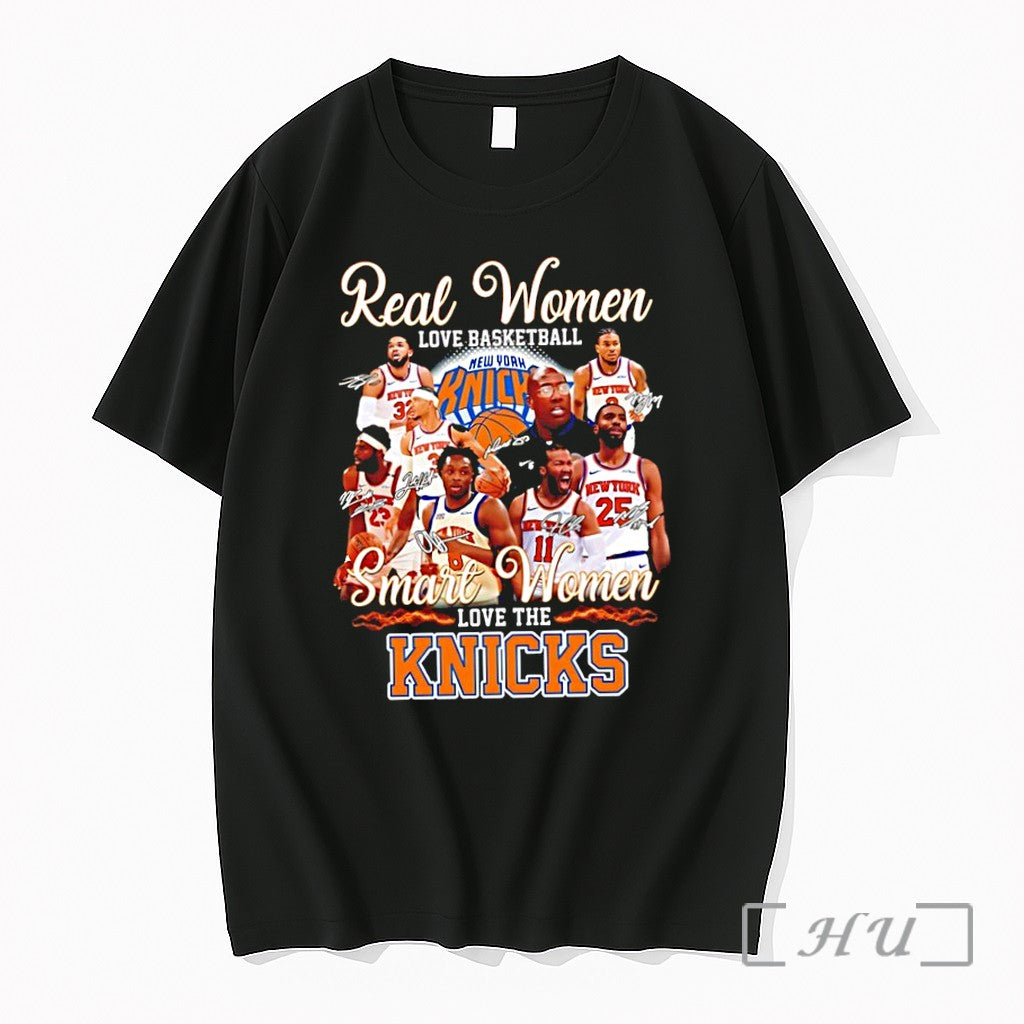 Officials Real Women Love Basketball Love The New York Knicks Signatures Premium T Shirts Sweater
