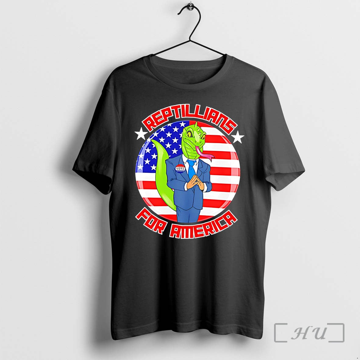 Officials Reptillians For America With Flag And Lizard In Suit Tee Premium T Shirts Sweater