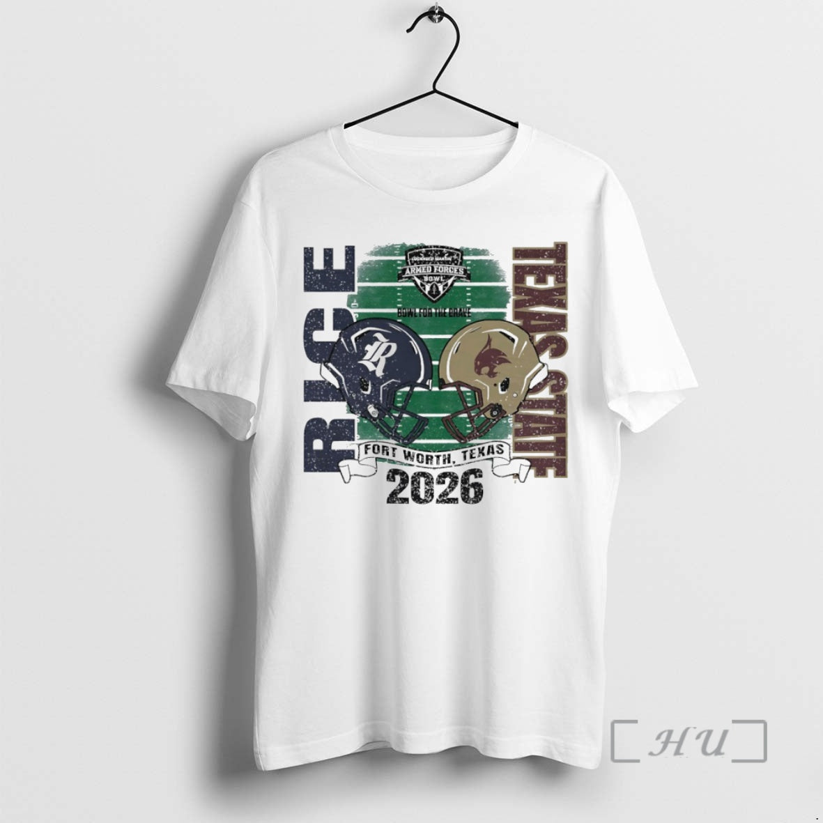 Officials Rice Owls Vs Texas State Bobcats 2025 Armed Forces Bowl Helmet Circle Premium T-Shirts, Hoodie, Sweatshirt