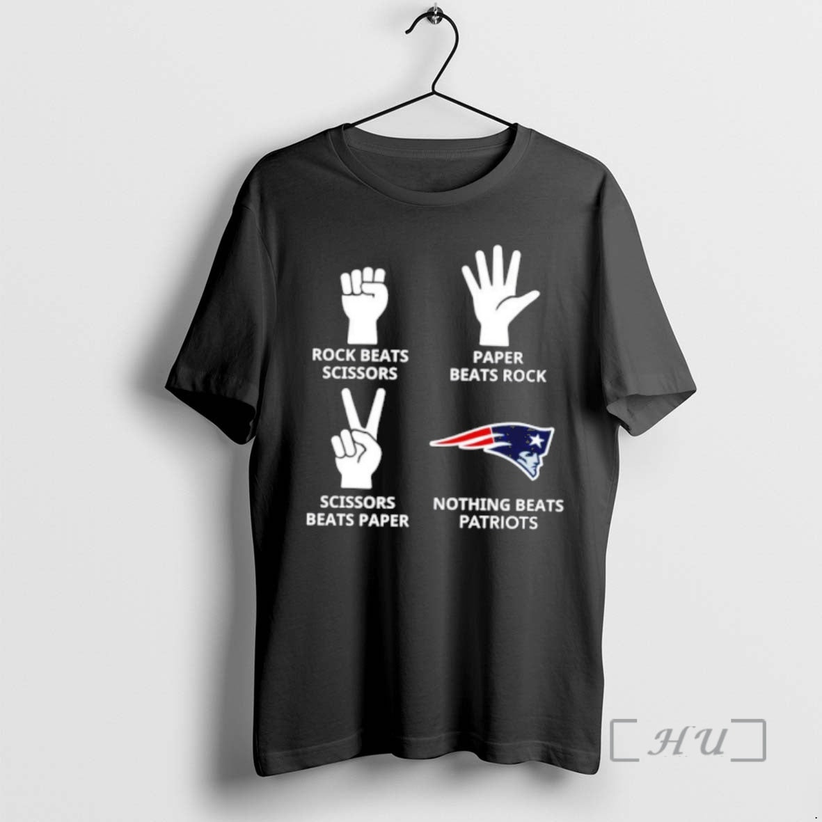 Officials Rock Beats Scissors Paper Beats Rock Nothing Beats New England Patriots Premium T Shirts