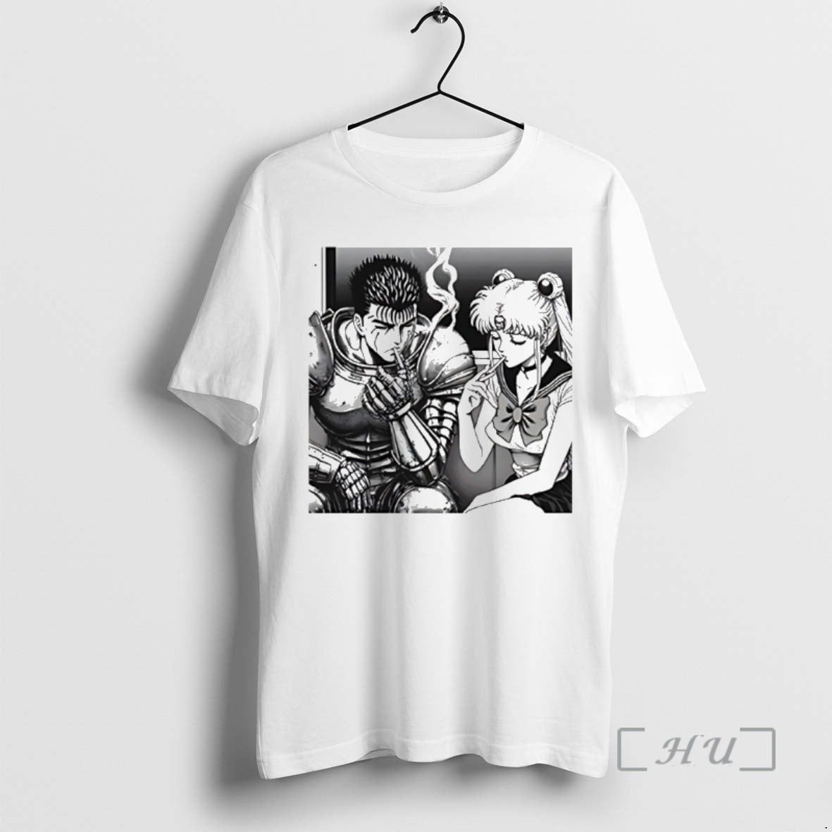 Officials Sailor Moon X Berserk Smoking Anime Graphic T-Shirts, Hoodie, Sweatshirt | PureTeeCo.com