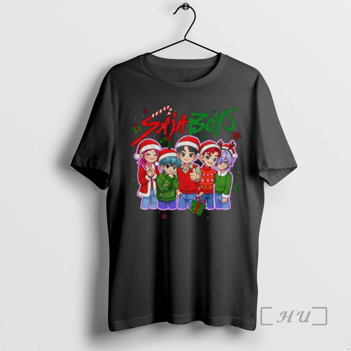 Officials Saja Boys Cartoon Kpop Santa Hats Clipart Merry Christmas T-Shirts, Hoodie, Sweatshirt | PureTeeCo.com