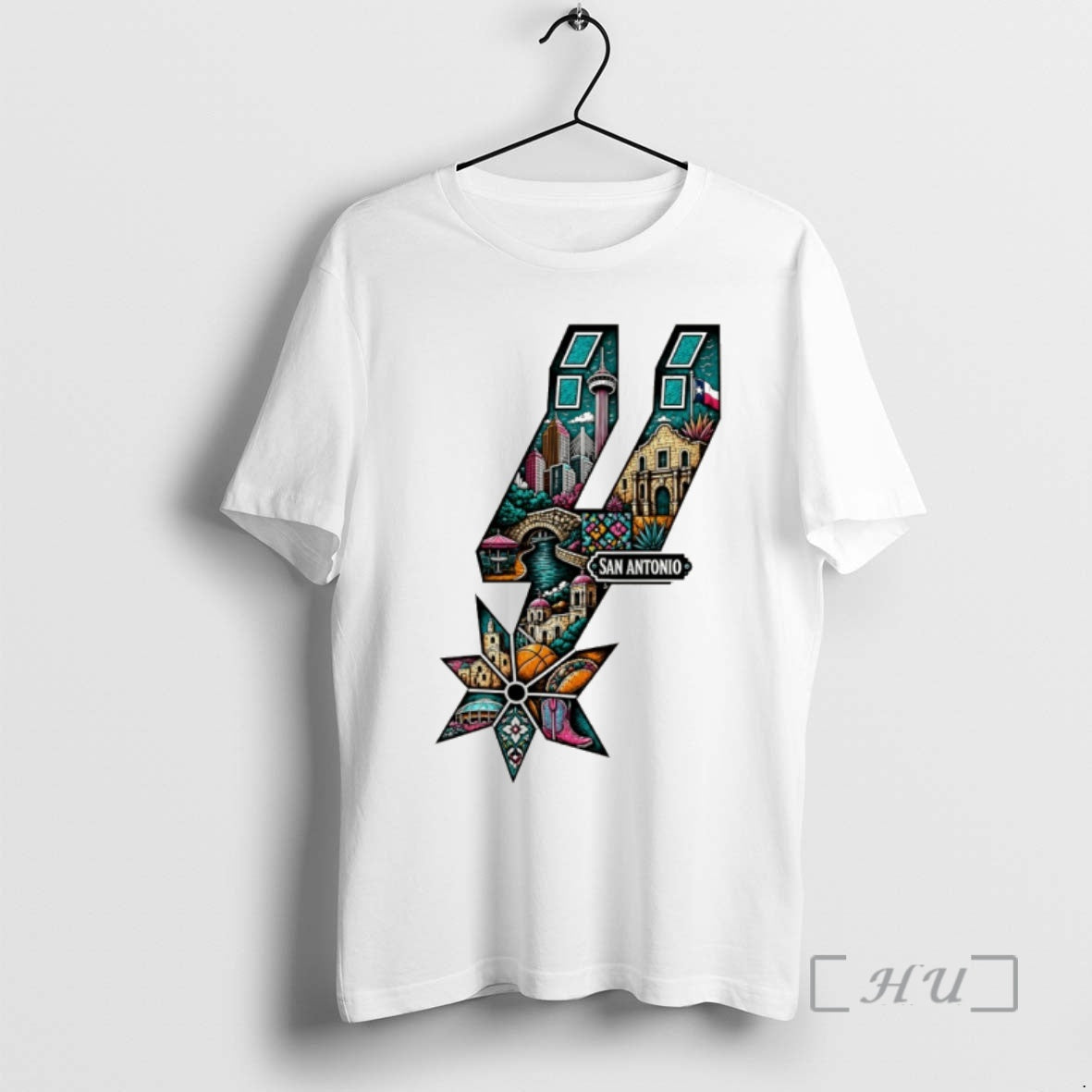 Officials San Antonio Spurs Tower Of The Americas Basketball Nba Logo Premium T Shirts Sweater