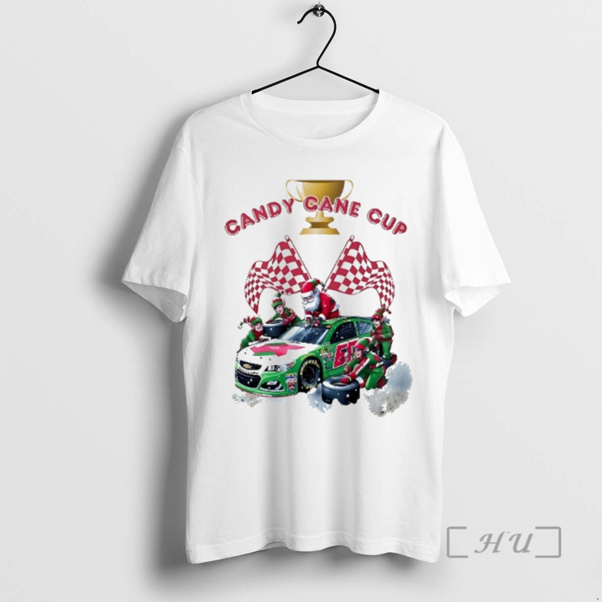 Officials Santa Claus Candy Cane Cup Racing Car Christmas T-Shirts, Hoodie, Sweatshirt | PureTeeCo.com