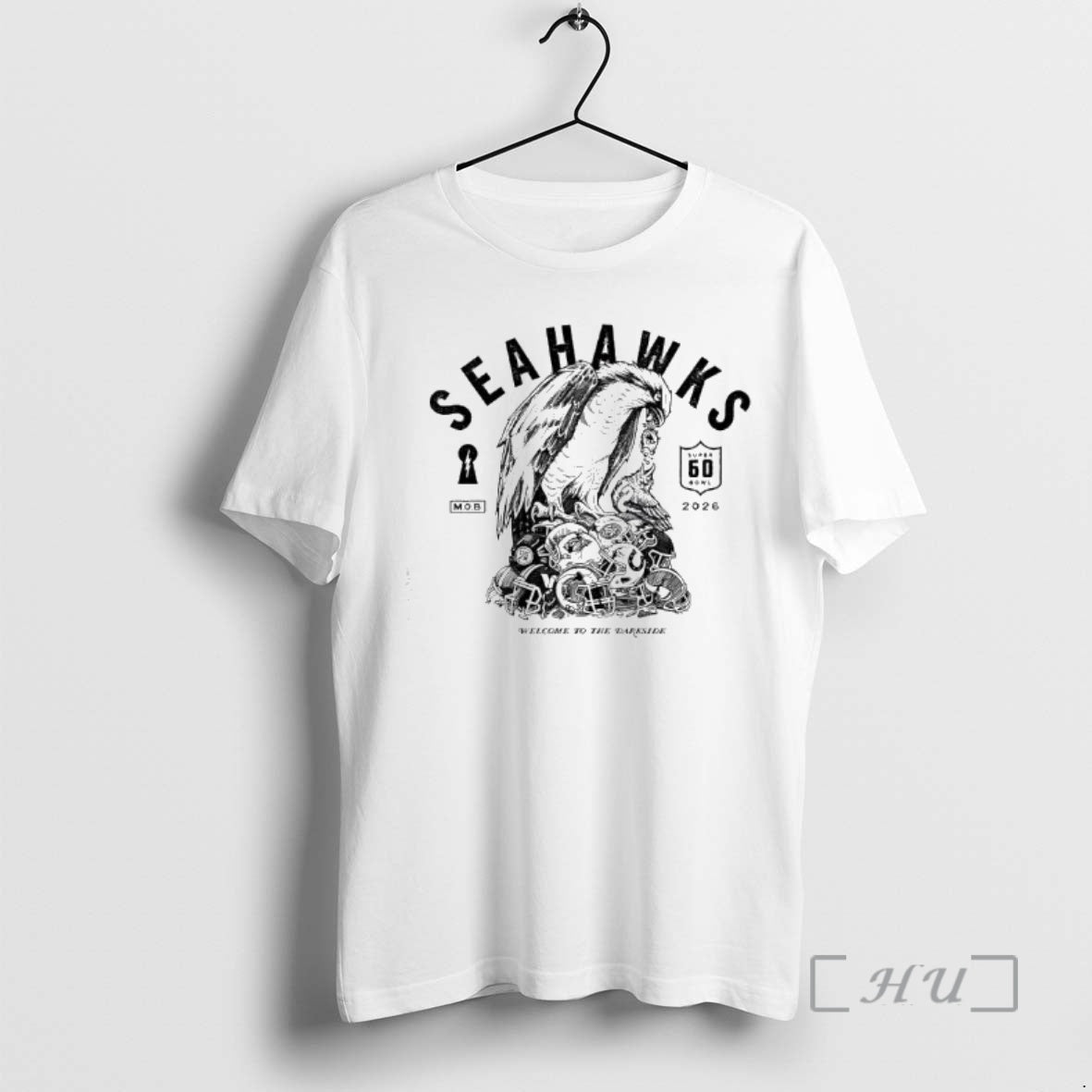Officials Seahawks Super 60 Bowl 2026 Welcome To The Darkside T-Shirts, Hoodie, Sweatshirt | PureTeeCo.com