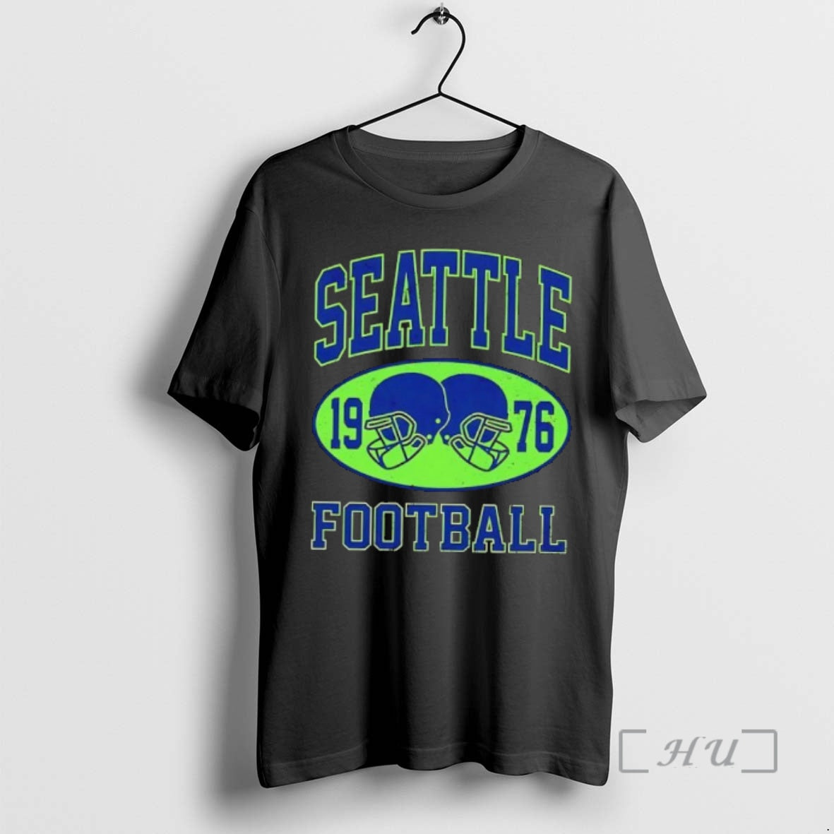 Officials Seattle 1976 Football Vintage Distressed Double Helmet Oval T-Shirts, Hoodie, Sweatshirt | PureTeeCo.com
