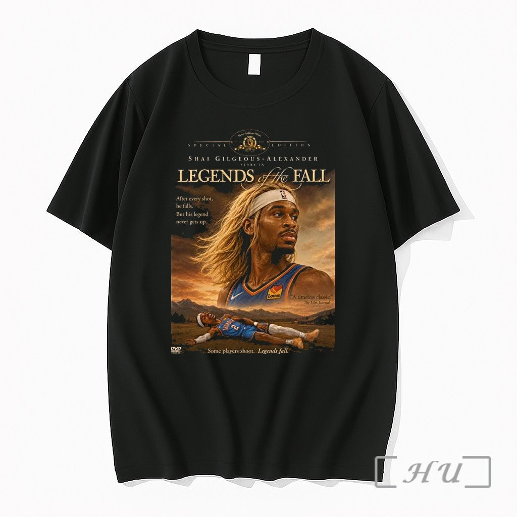 Officials Shai Gilgeous Alexander Legends Of The Fall Funny Basketball Parody 1 Premium T Shirts