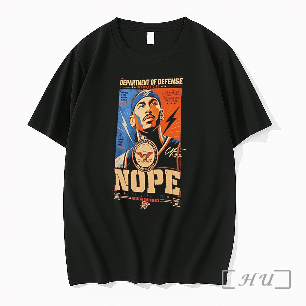 Officials Shai Gilgeous Alexander Oklahoma City Thunder Nope Department Of Defense Tee Premium T Shirts