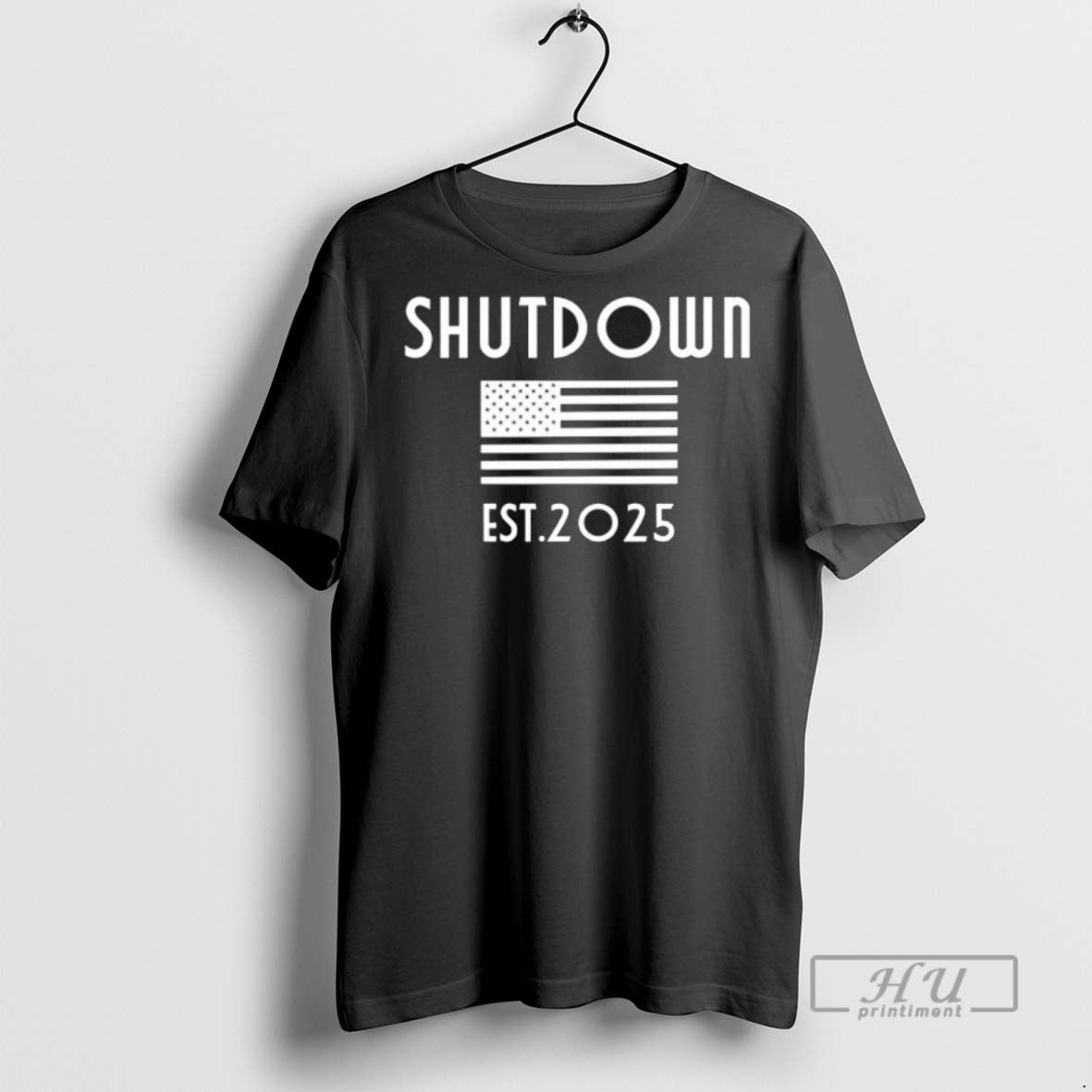 Officials Shutdown White House Est 2025 American Flag T Shirt
