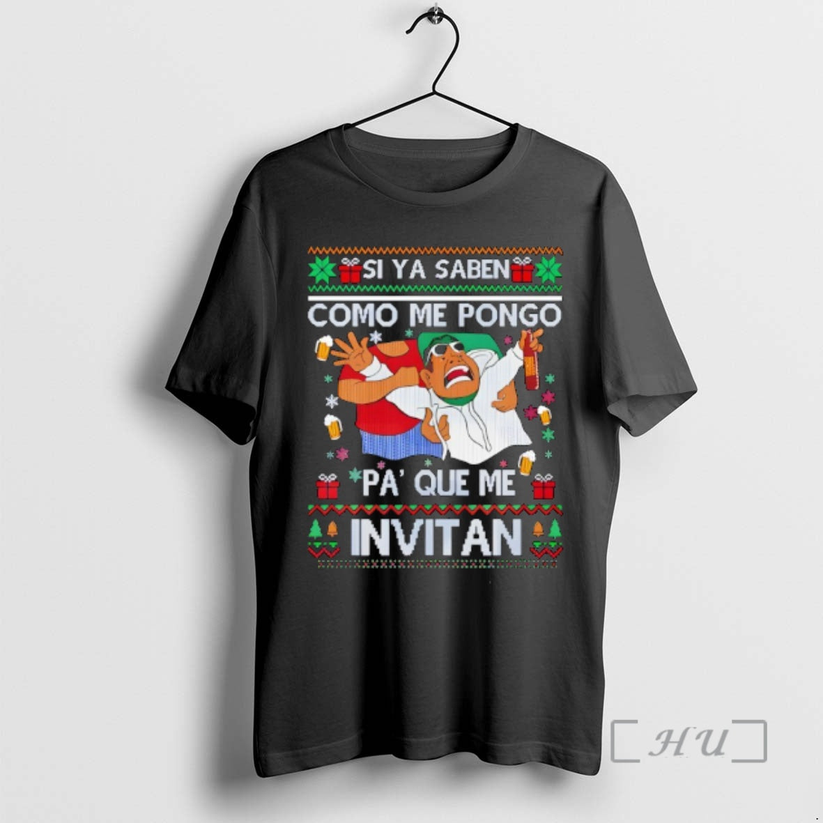 Officials Si Ya Saben Como Me Pongo Pa Que Me Invitan Ugly Christmas Premium T-Shirts, Hoodie, Sweatshirt | PureTeeCo.com