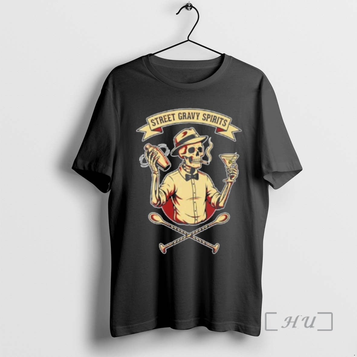 Officials Skeleton Bartender Street Gravy Spirits T-Shirts, Hoodie, Sweatshirt | PureTeeCo.com