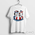 Officials Snoopy Merica Beer American Flag Tube White