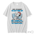 Officials Snoopy Okay Im Awake Loading Getting Up Failed Try Again Later Premium T Shirts