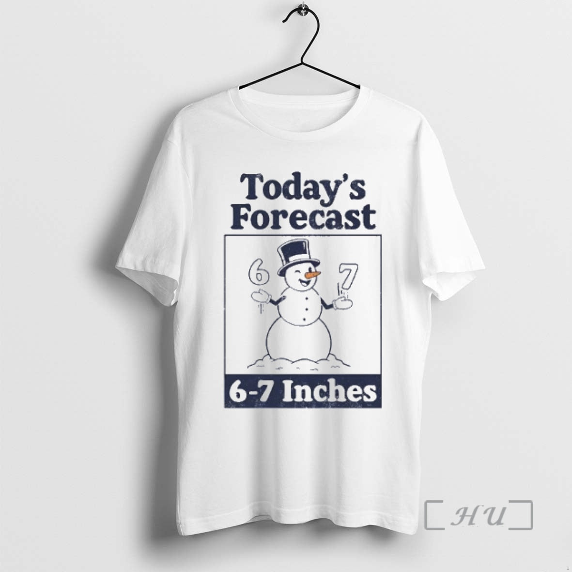 Officials Snowman Smiling Todays Forecast 6 7 Inches T-Shirts, Hoodie, Sweatshirt | PureTeeCo.com