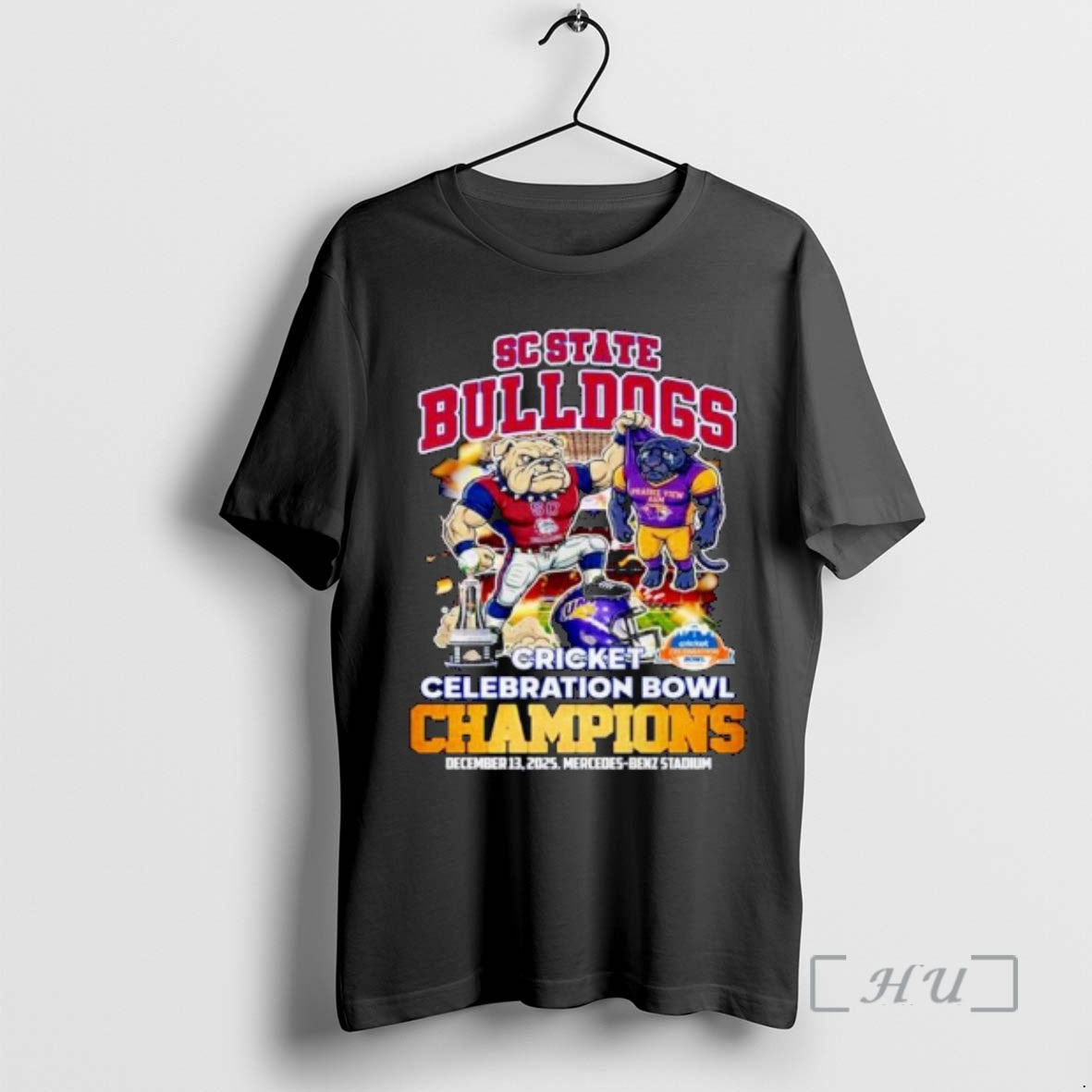 Officials South Carolina State Bulldogs Cricket Celebration Bowl Champions 2025 Mascot Ornaments Premium T Shirts Hoodie,...