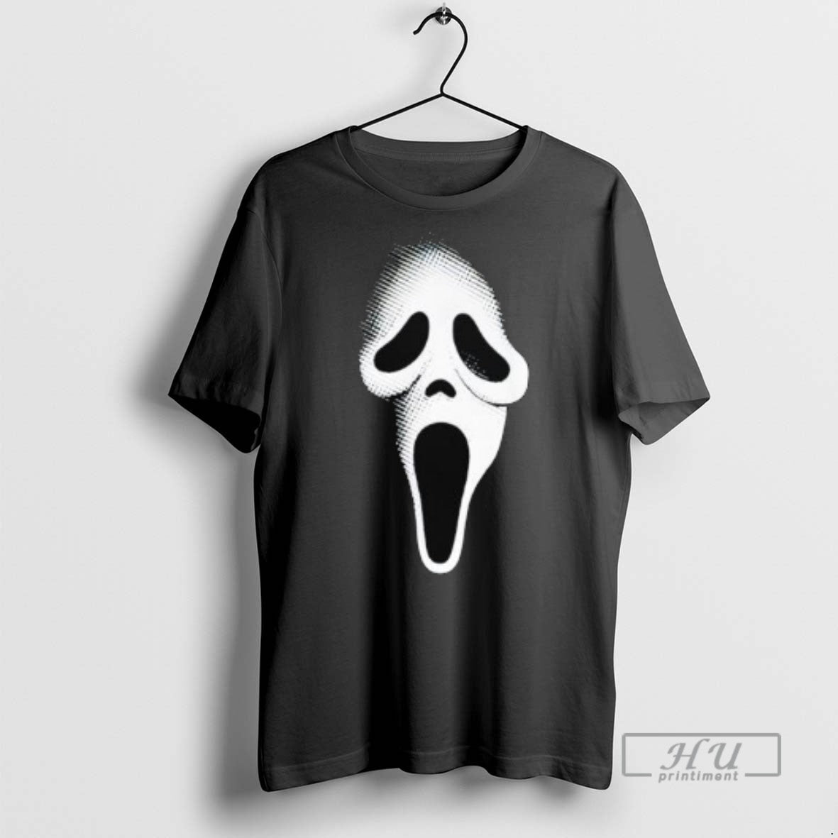 Officials Spooky Scary Ghost Face Horror Party Mask Halloween Costume T Shirt