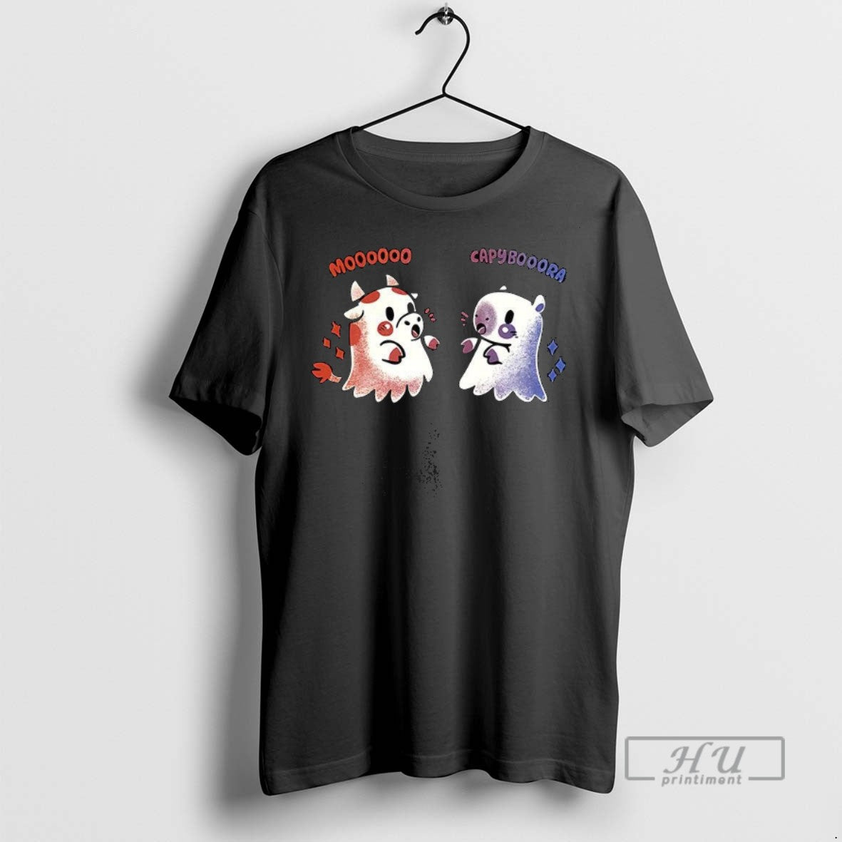 Officials Spooky Capy And Cow Halloween T Shirt
