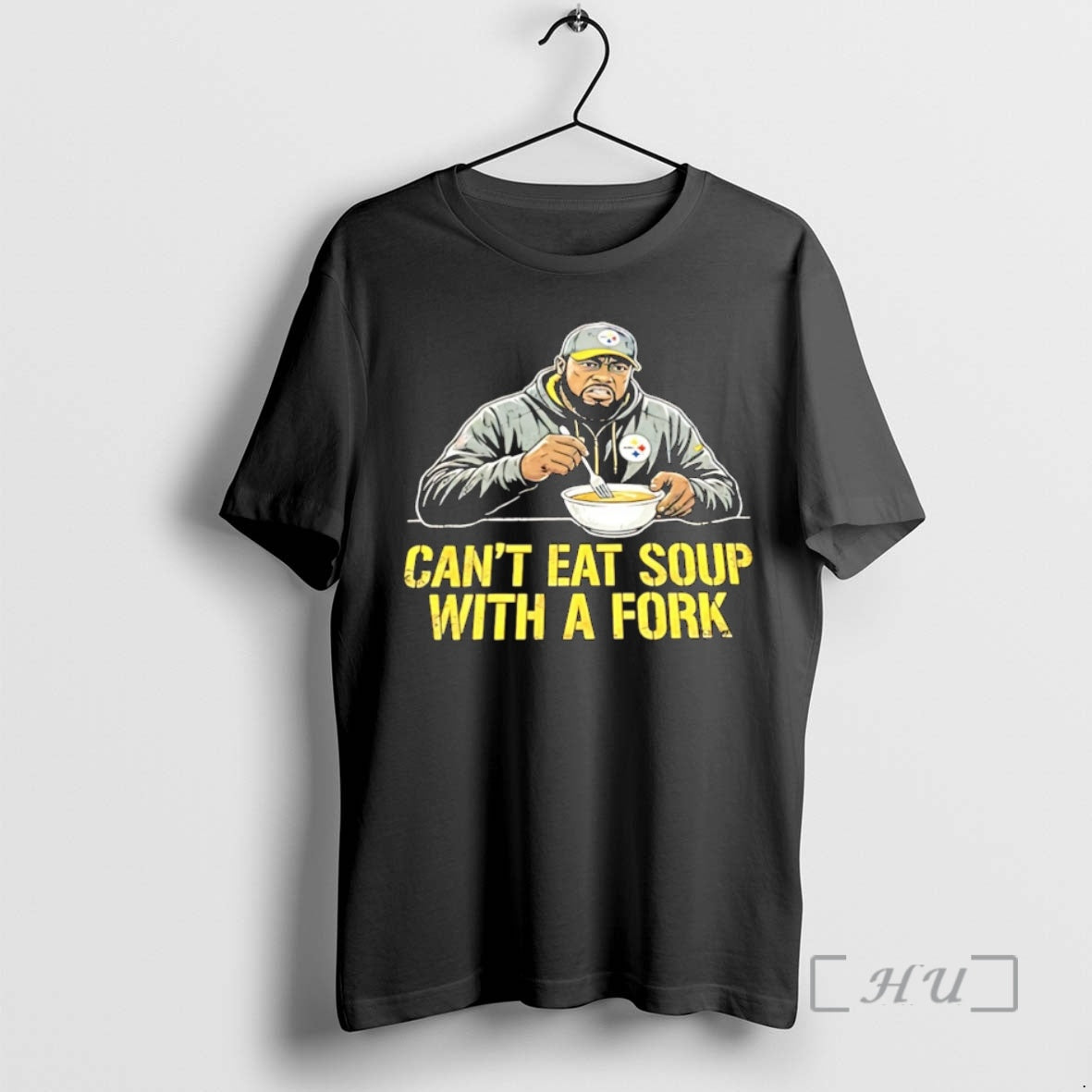 Officials Steelers Coach Mike Tomlin Cant Eat Soup With A Fork Christmas Premium T Shirts Hoodie, Sweatshirt | PureTeeCo.com