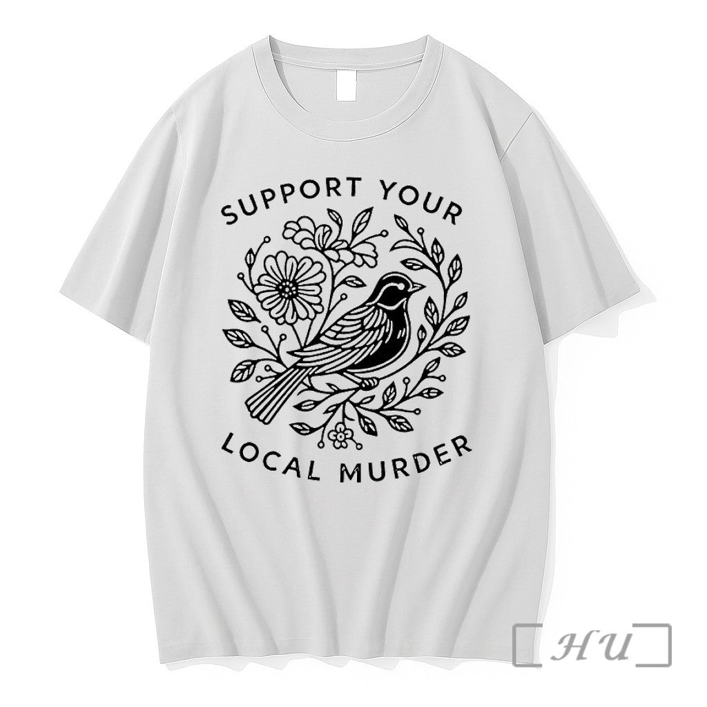 Officials Support Your Local Murder Bird Floral Wreath