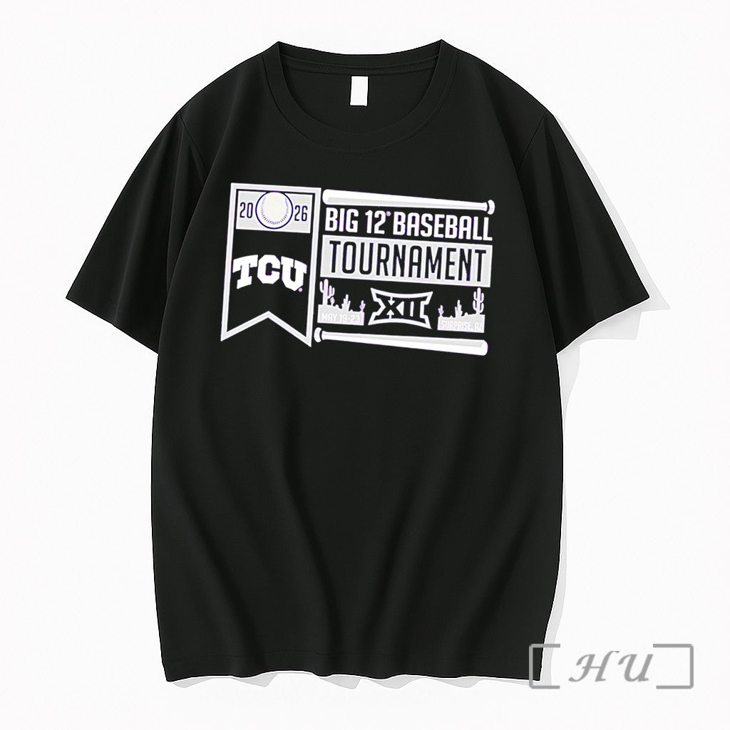 Officials Tcu Horned Frogs 2026 Big 12 Baseball Tournament Participant Tee Premium T Shirts Sweater
