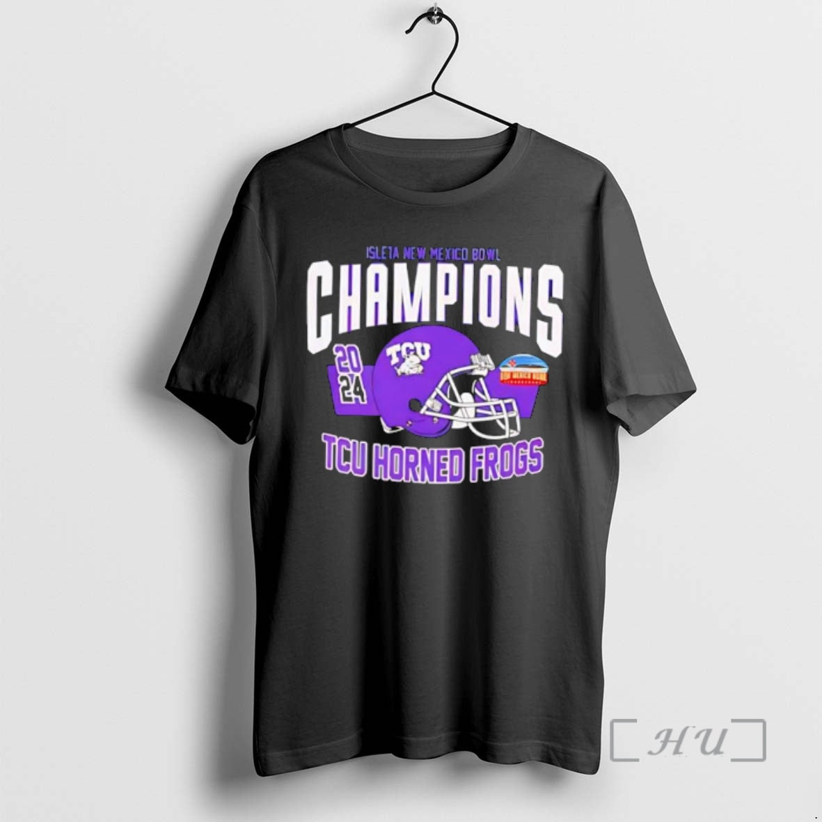 Officials Tcu Horned Frogs Helmet New Mexico Bowl Champions 2024 T-Shirts, Hoodie, Sweatshirt | PureTeeCo.com