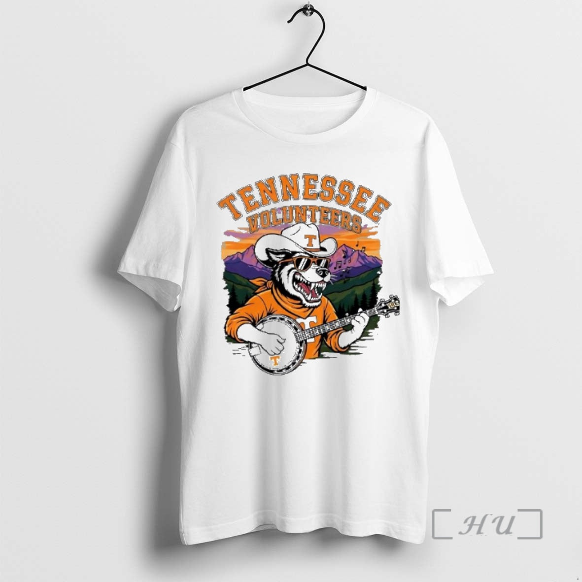 Officials Tennessee Volunteers Mascot Wolf Plays The Guitar T-Shirts, Hoodie, Sweatshirt | PureTeeCo.com