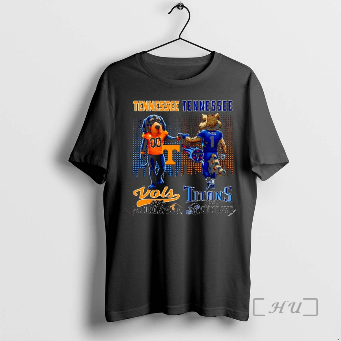 Officials Tennessee Volunteers On Saturdays Vs Tennessee Titans On Sundays Mascot City Skyline Christmas Premium...