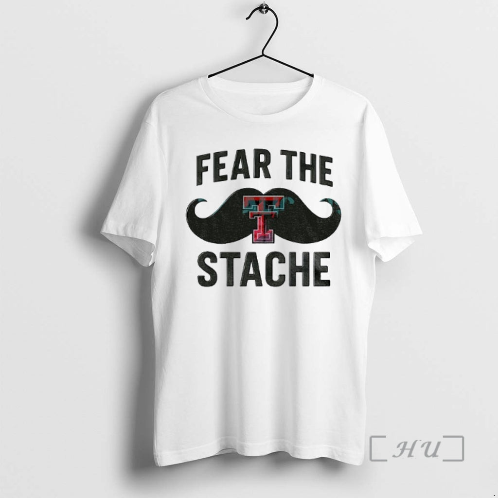 Officials Texas Tech Red Raiders Fear The Stache Game Day Football Logo Premium T Shirts Hoodie, Sweatshirt | PureTeeCo.com
