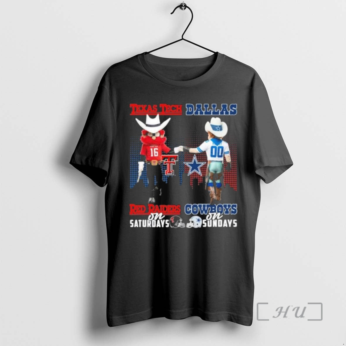 Officials Texas Tech Red Raiders Vs Dallas Cowboys Mascot On Saturdays And On Sundays Premium T-Shirts, Hoodie, Sweatshirt