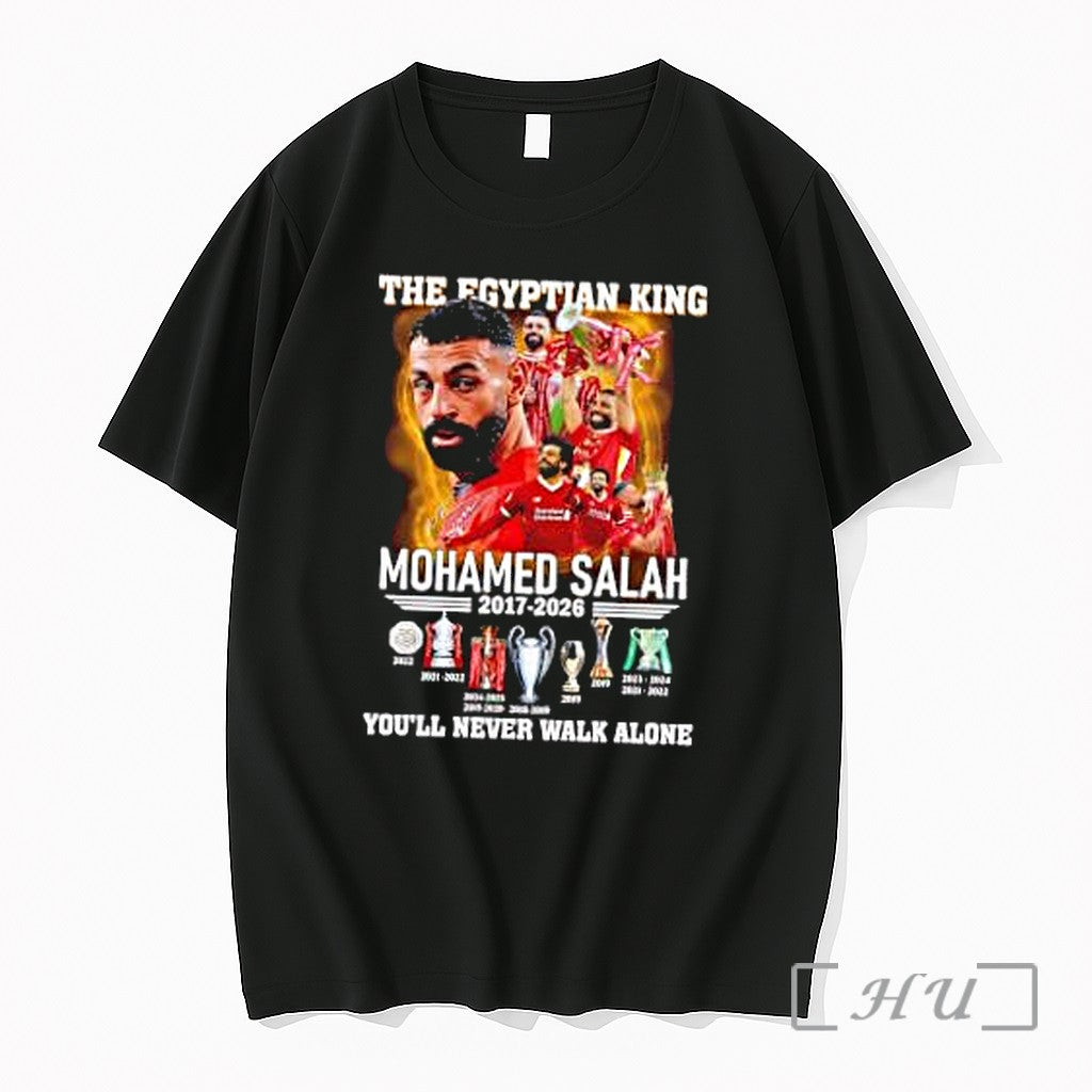 Officials The Egyptian King Mohamed Salah 2017 2026 Youll Never Walk Alone Premium T Shirts