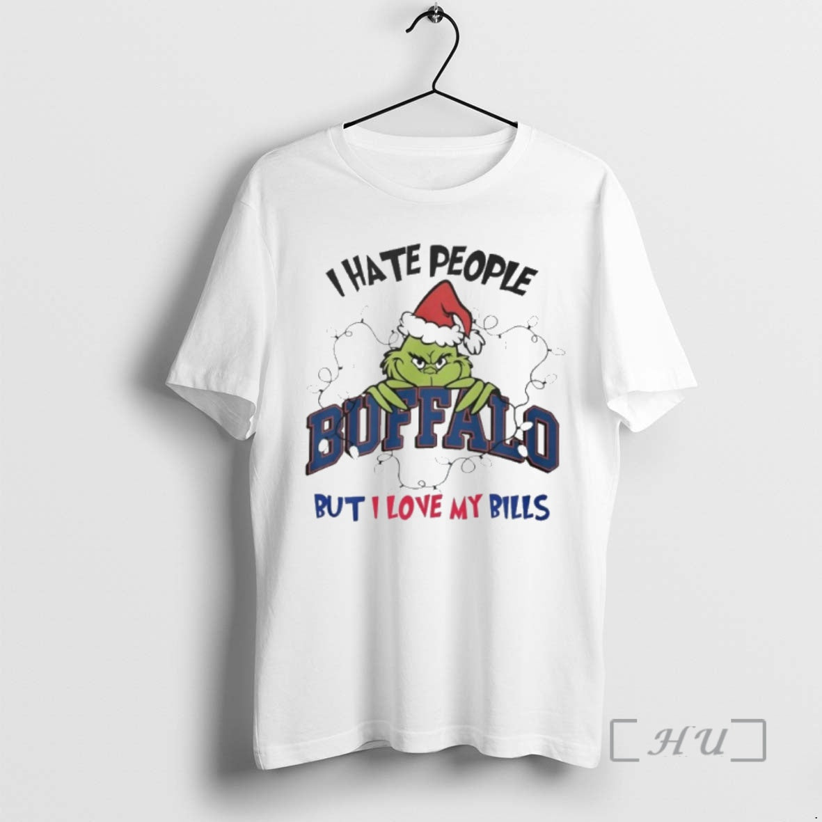 Officials The Grinch I Hate People Buffalo But I Love My Bills Premium T Shirts Hoodie, Sweatshirt | PureTeeCo.com