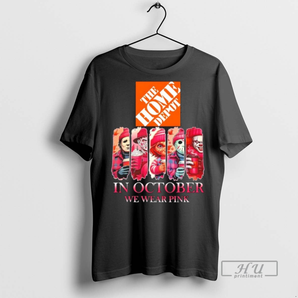 Officials The Home Depot X Horror Movies Halloween In October We Wear Pink Shirt