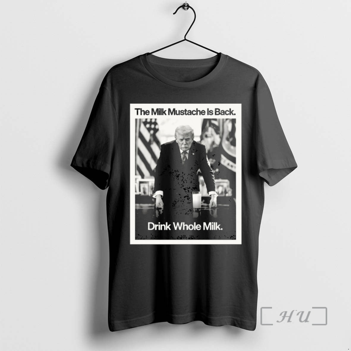 Officials The Milk Mustache Is Back Drink Whole Milk Trump T-Shirts, Hoodie, Sweatshirt | PureTeeCo.com