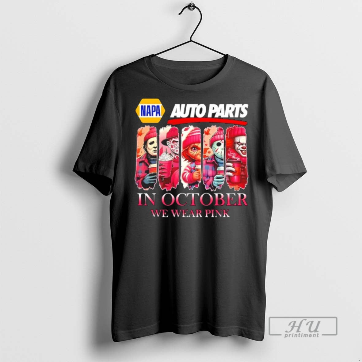 Officials The Napa Network X Horror Movies Halloween In October We Wear Pink Shirt